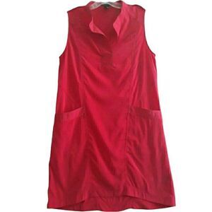 Kenneth Cole Dress Womens Medium Coral Sleeveless Pullover Lightweight Knee Leng